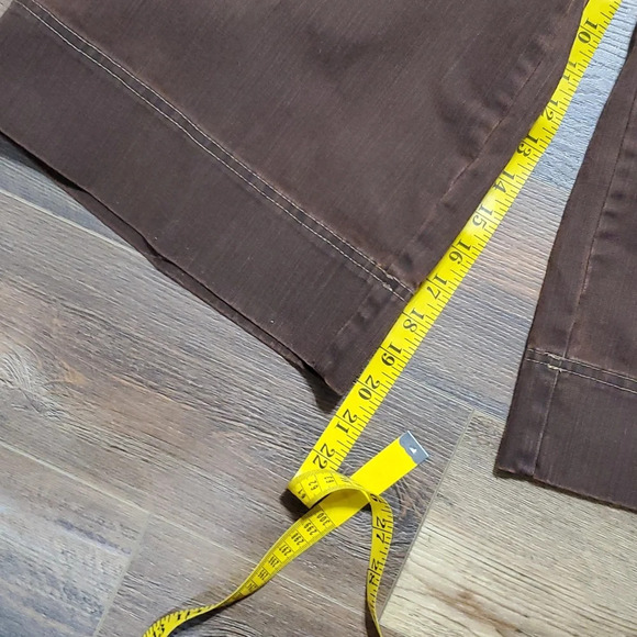 Tribal denim wide leg chocolate Jean Bermuda shorts euc - Picture 2 of 8